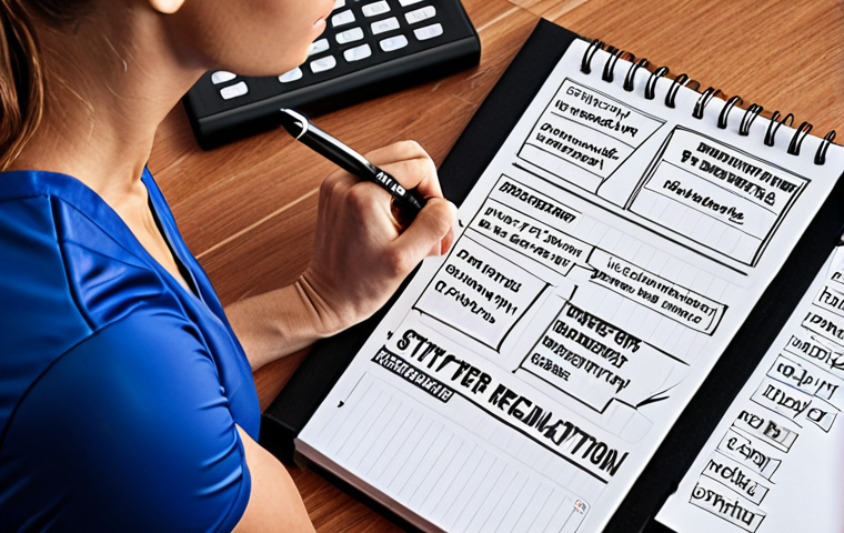 **
A determined sports rehabilitation therapist analyzing their strengths and weaknesses, differentiating between passion and skills with a notepad and pen, surrounded by motivational quotes and career development resources, aiming for self-discovery and career growth.
**